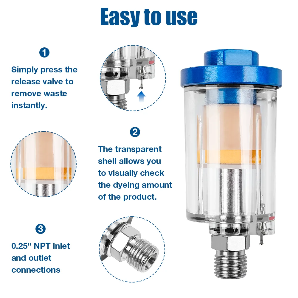Compressed Air Filter Oil Water Separator, 1/4