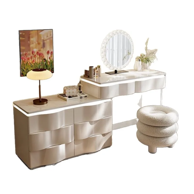 

Modern simple bedroom dresser atmosphere light solid wood frame dresser dresser chest cabinet integrated