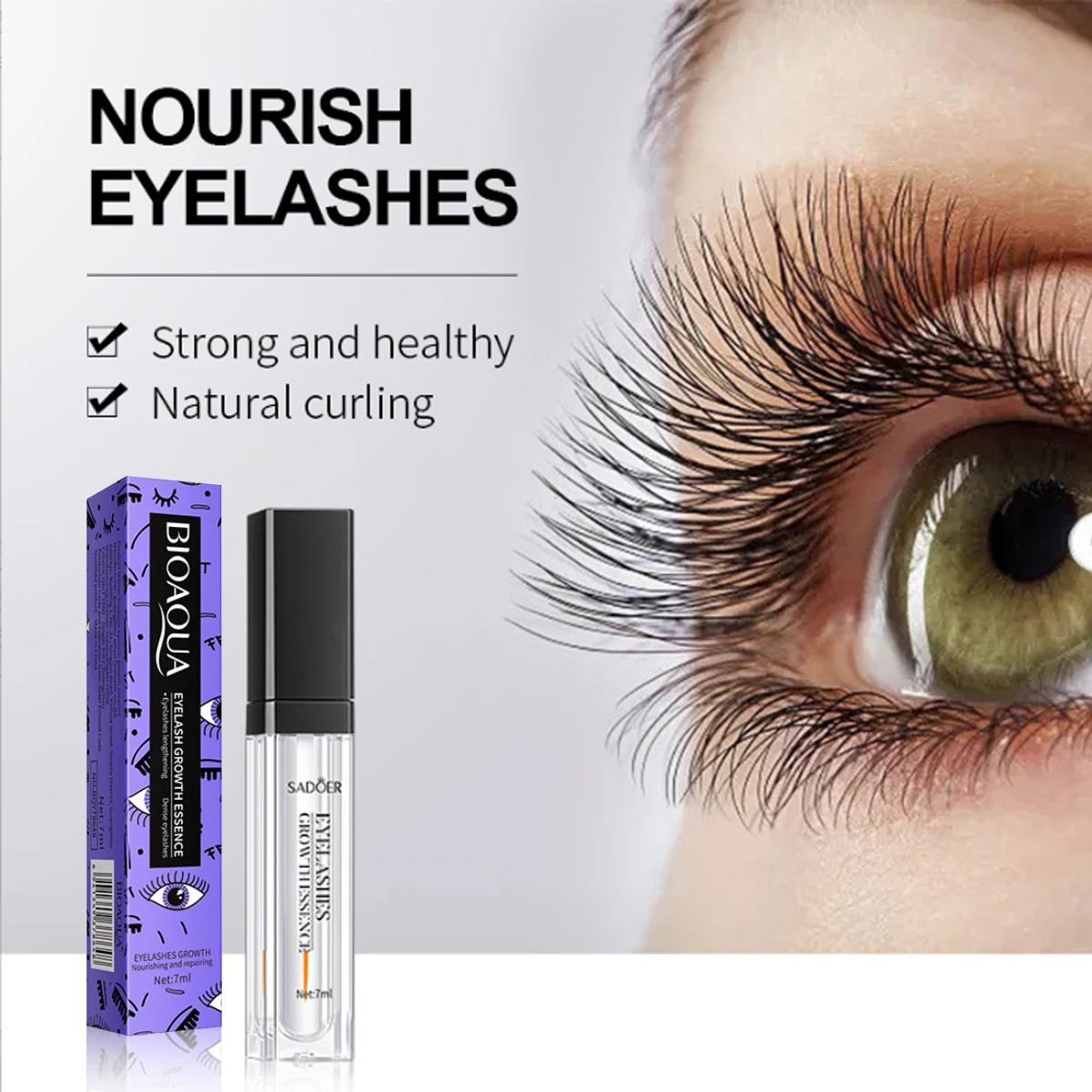 Geavanceerde wimpergroei-essentie keurt geavanceerde wimperverbeteringsessentie aan, die langere dikke wimperverbetering kan zonder wreedheid zijn