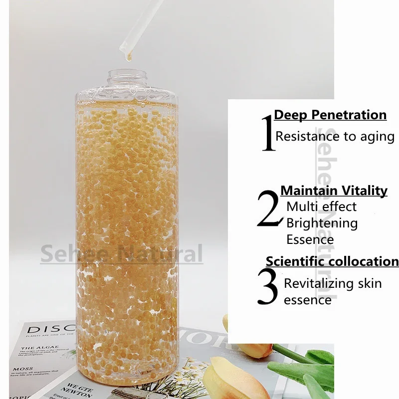 

1000ml Gold Roe Essence Moisturizing Brightening Compact Repair Anti Wrinkle Cosmetics Skin Care Luxury Care Essence