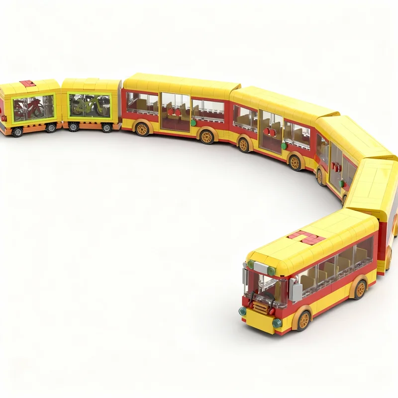 1161 peças MOC Super Mega Cool Bus Express City Traffic Model Building Blocks Brinquedo de Construção Presentes de Natal Ideia Criativa DIY