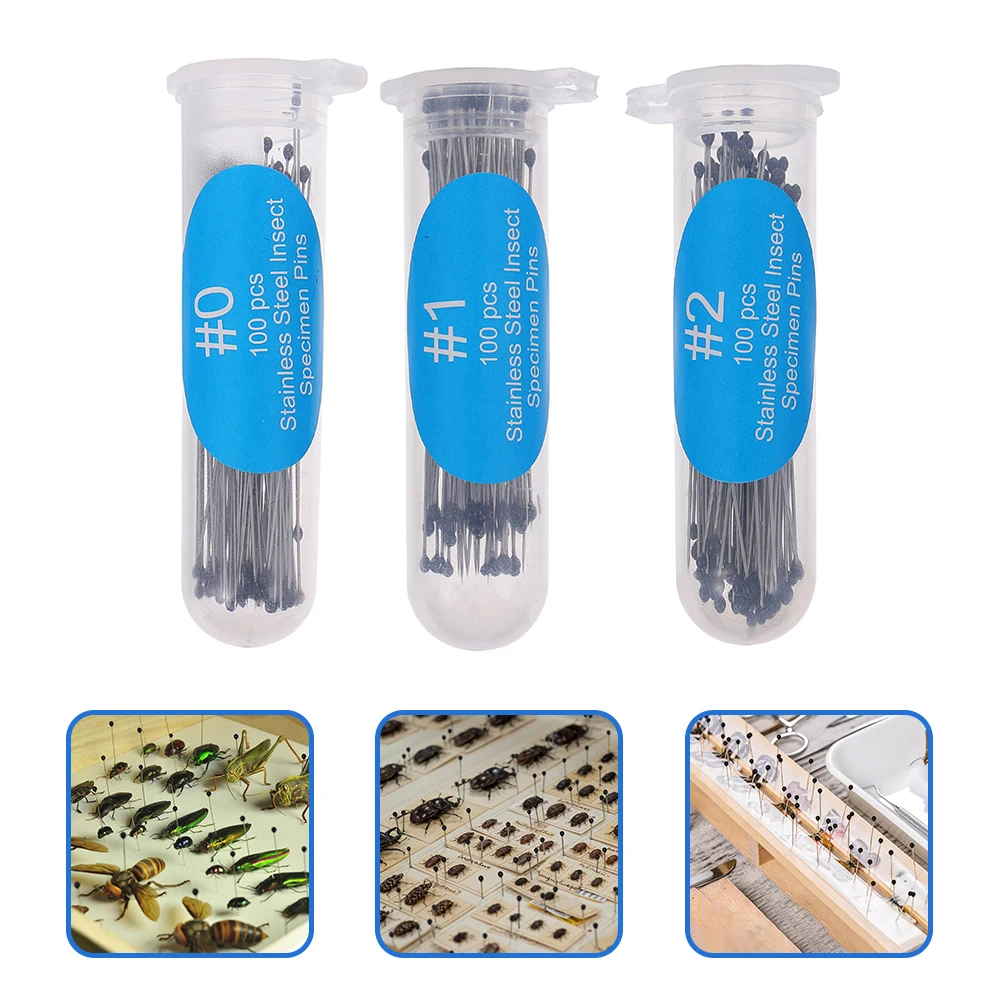 

300pcs Needles Stainless Needle Steel for Collection Entomology Specimen Tools Laboratory Use