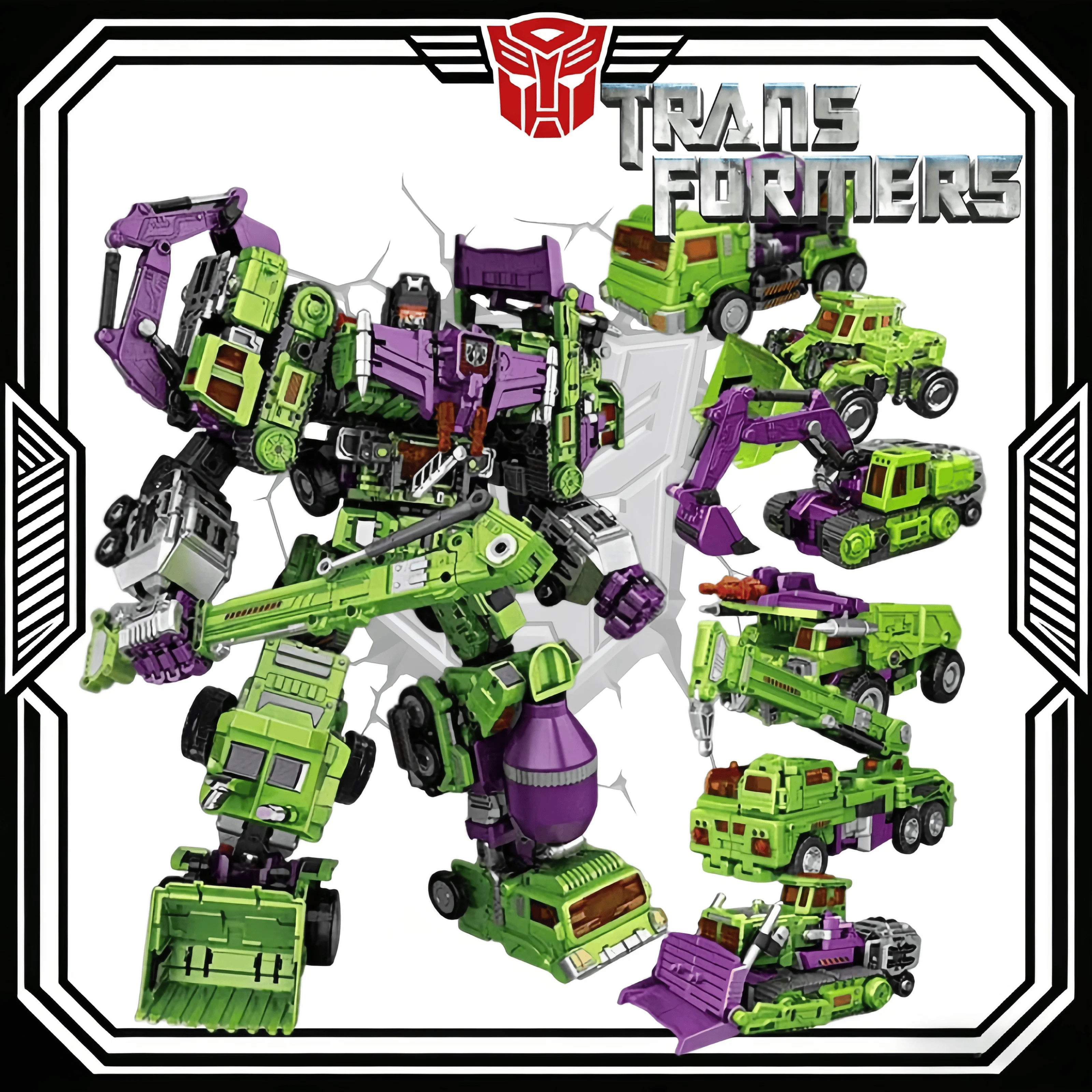 

6 IN 1 NBK 42CM Devastator Toy Transformation KO Robot Car combination Action Figure excavator Blender Model Kid NO BOX