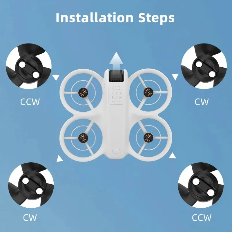 

CW CCW Replacement Propeller Blades For DJI Neo Drone Quick Release Low Noise Easy Install Propellers For Photography Drone