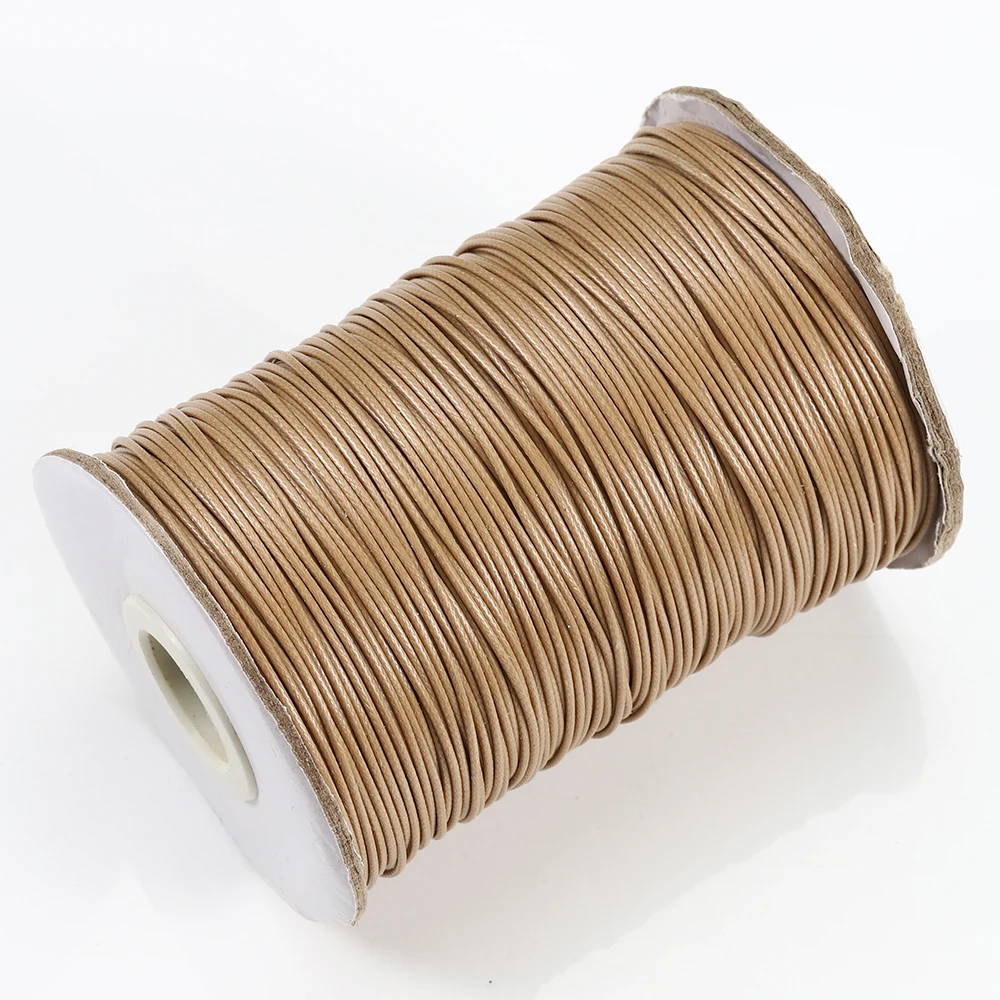 10 Meter mehrfarbiges rundes Wachsseil, geflochtenes Kunstlederseil für selbstgemachte geflochtene Anhänger-Armbänder, Zubehör