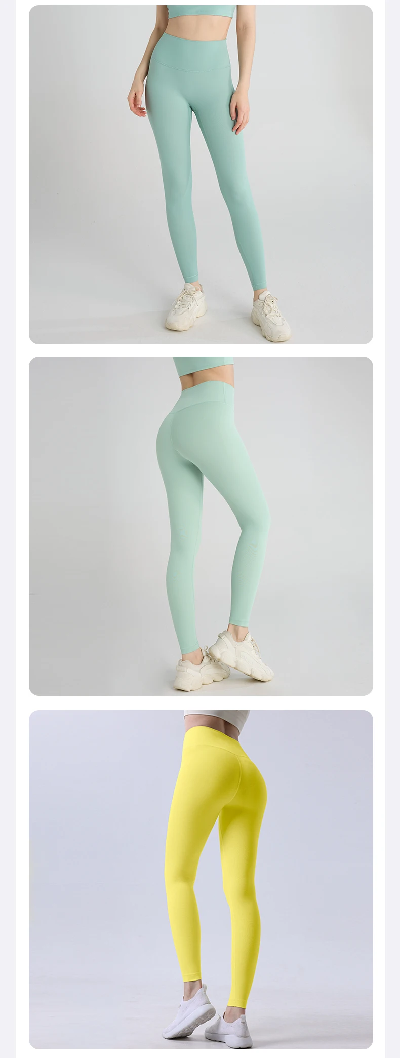 Heißer Verkauf: Damen-Yoga-Leggings mit hoher Taille, ohne unschöne Linien, hüfthebend, atmungsaktiv, für Laufen, Fitness, Outdoor und Freizeit – Detail 11