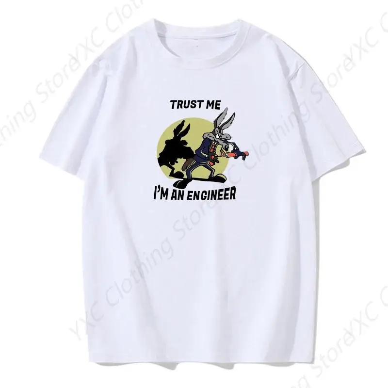 Trust Me Lm An Engineer Funny Men's T-shirt- Short Sleeve Crew Neck Soft Fitted Tees S - 6XL Fresh Classic Basic Tshirts