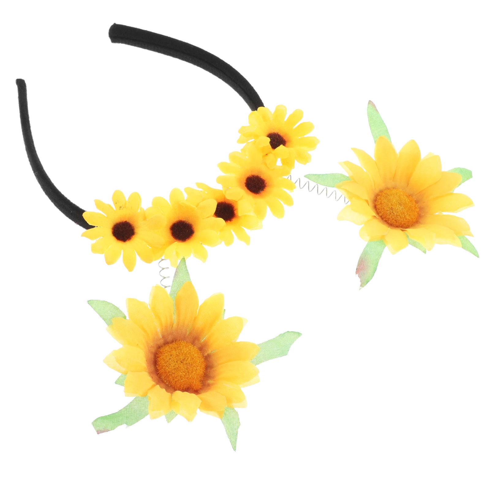 

Sunflower Hair Headband Girls Lightweight Simulation Flower Hairband Party Birthday Wedding Cartoon Headdress Elegant Novel