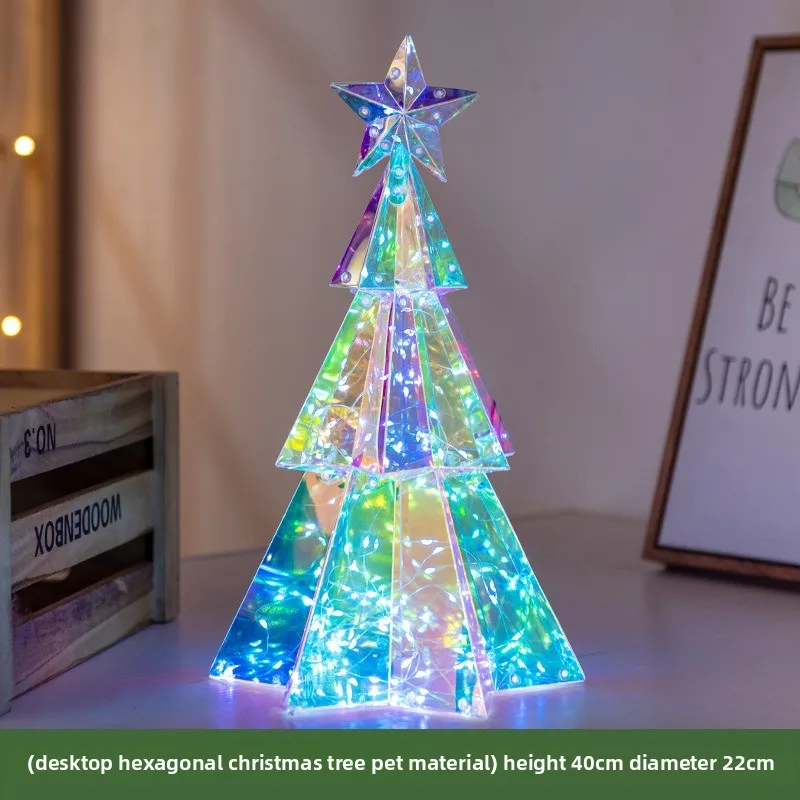 Christmas Tree Decoration Desktop Luminous Tree Creative Front Desk Festive Atmosphere Decoration Night Lights