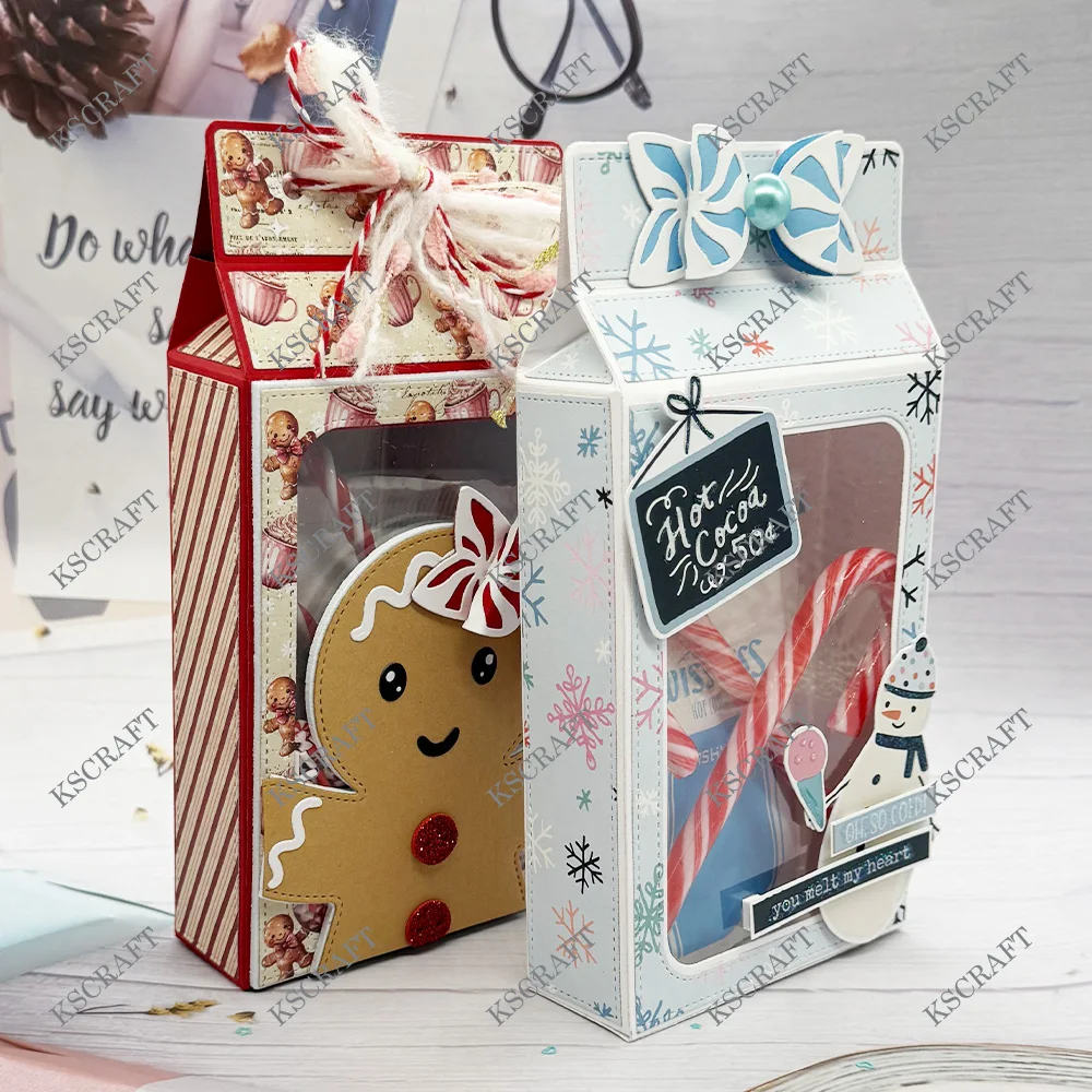 KSCRAFT Hot Cocoa Gift Pouch Cutting Dies Stencils for DIY Scrapbooking Decorative Embossing DIY Paper Cards