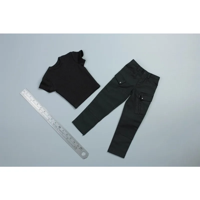 Acessório de soldado escala 1/6, camiseta, calças de combate, calças militares, modelo de roupas para figuras de ação de 12 polegadas, acessórios corporais