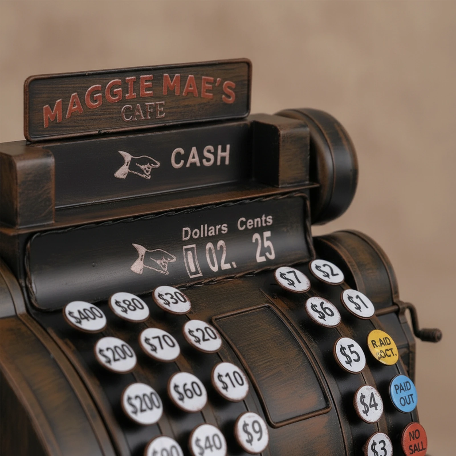 Storage Ornament with Drawer Decorative Cash Register Model Display Prop Sturdy for Cafe, Restaurant