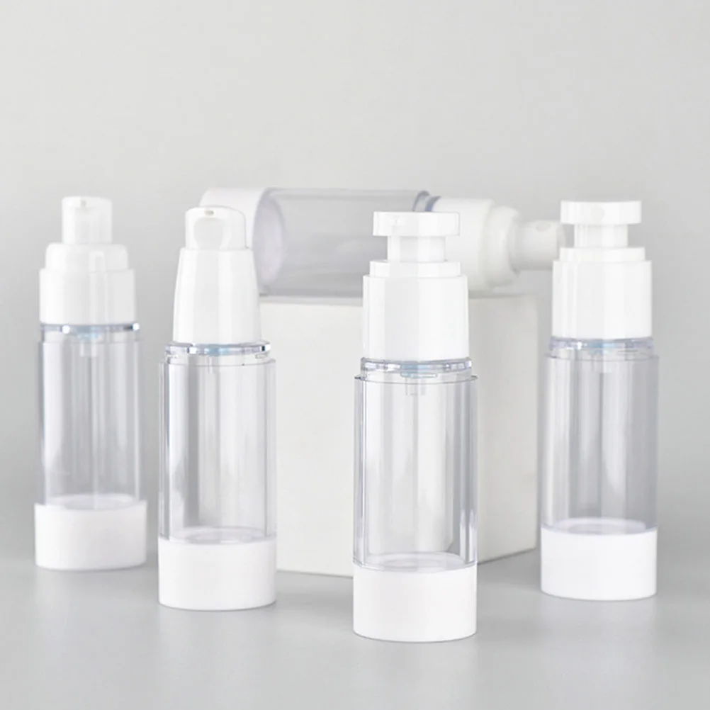 6 個真空ポンプボトル 30 ミリリットル 50 ミリリットル詰め替え旅行ローションディスペンサーフェイスクリームシャンプーハンドプラスチックトイレタリー用