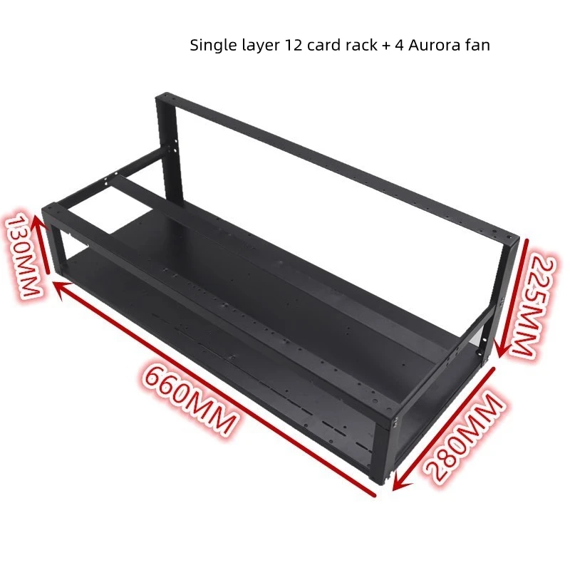 12-card Graphics Card Bracket Can Be Stacked Rack Dual Power Graphics Card Fixed Frame GPU Rack