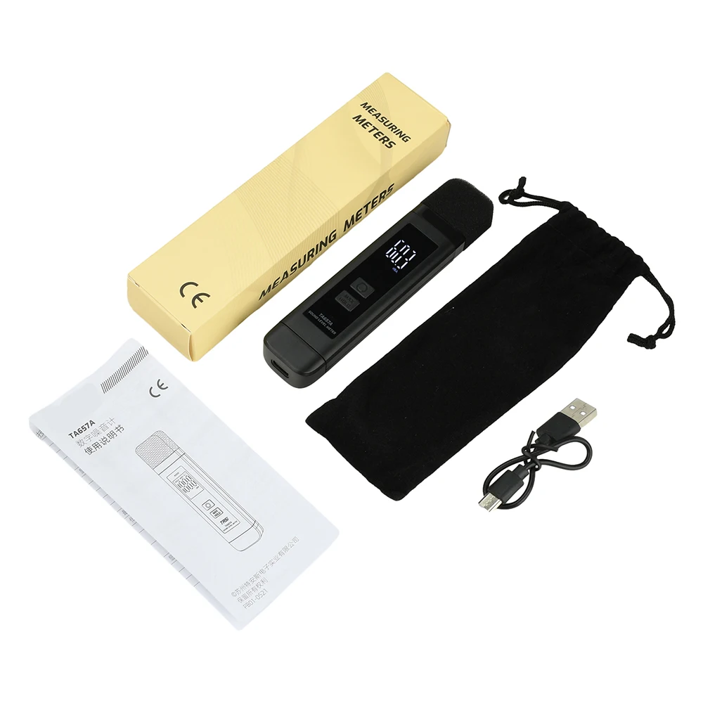 TA657A Digital Noise Meter Decibel Meter Noise Tester Rechargeable Sound Level Meter Sound Detector
