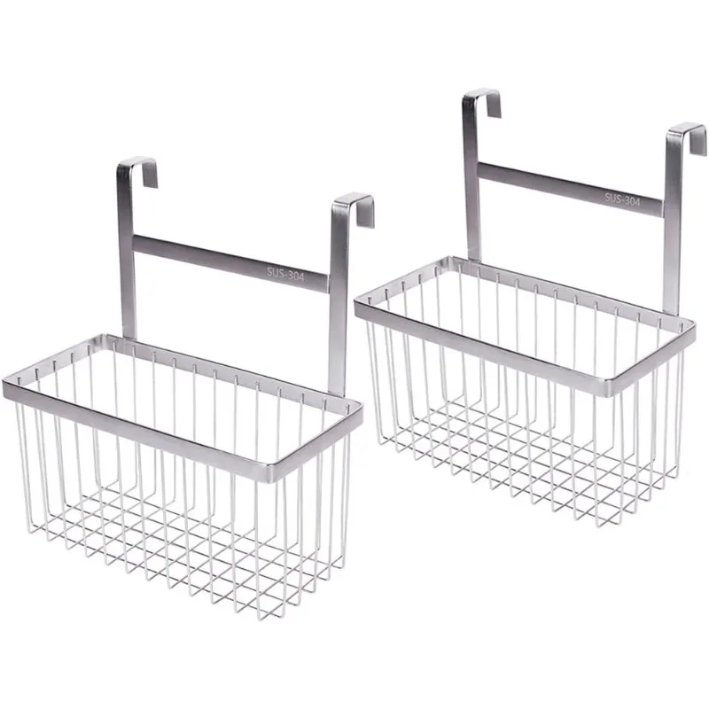 Over The Bathroom Shower Door Caddy Hanging Storage Organizer Baskets, Bathroom Over the Door Shower Caddy