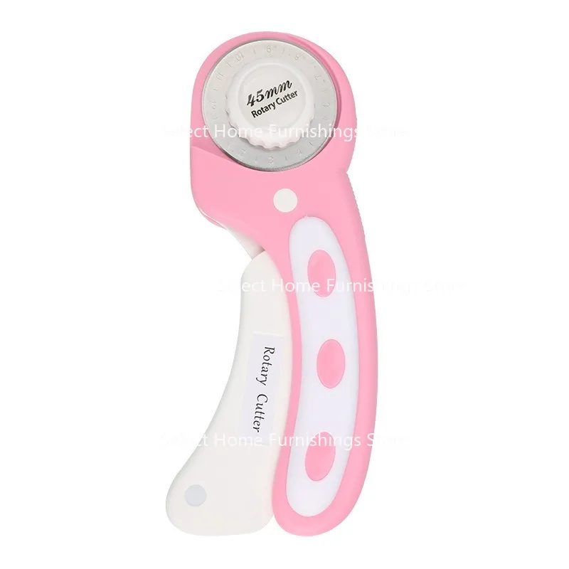 

Apply To Pink 45MM Rotating Cutting Roller Knife, Manual Fabric Cutting Round Roller Cutter