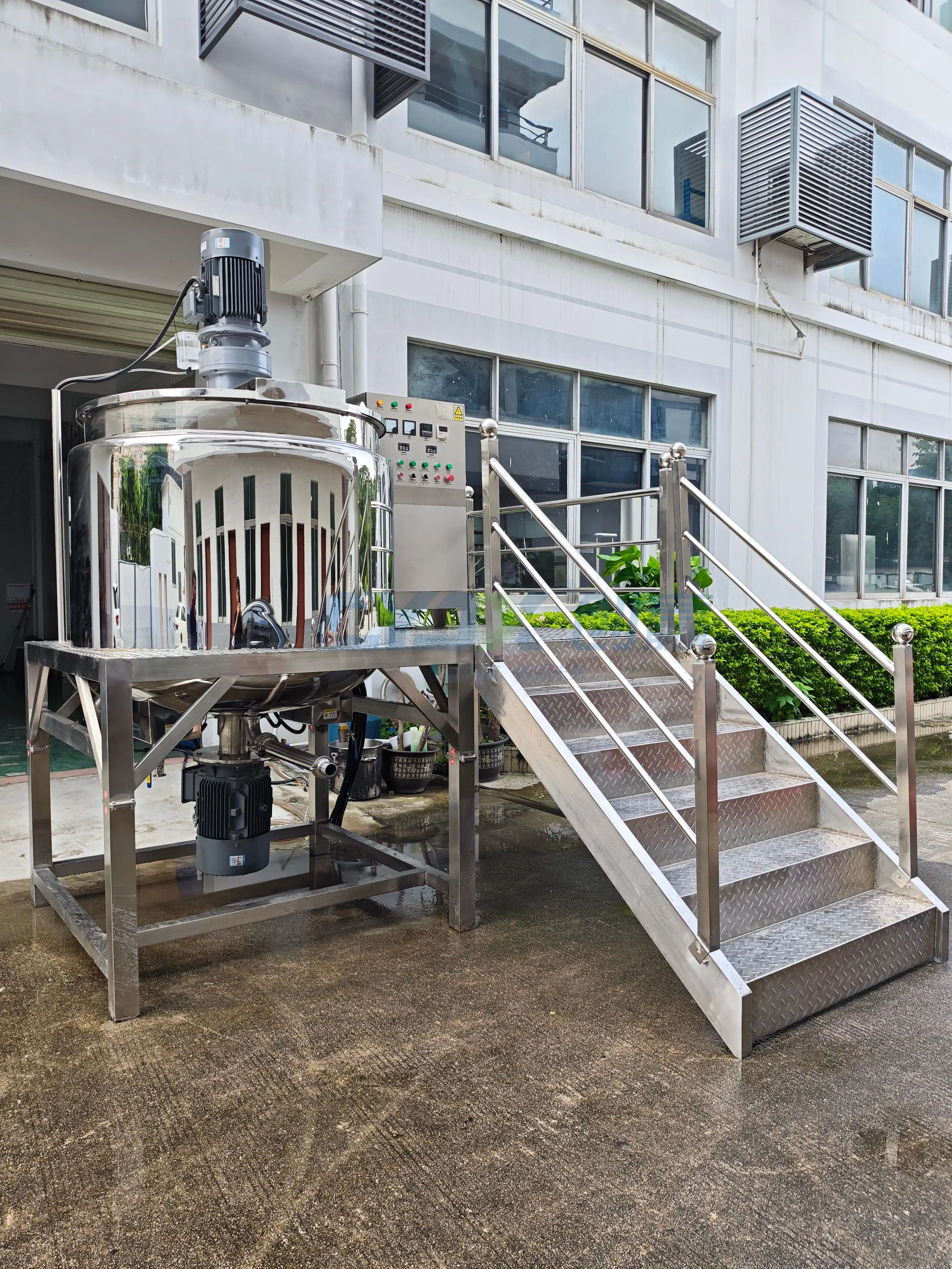 CYJX Fixed Type Emulsify Baby Whitening Cream Homogenizer Cream Paste Making Conditioner Hair Dye Color Mixing System Machinery