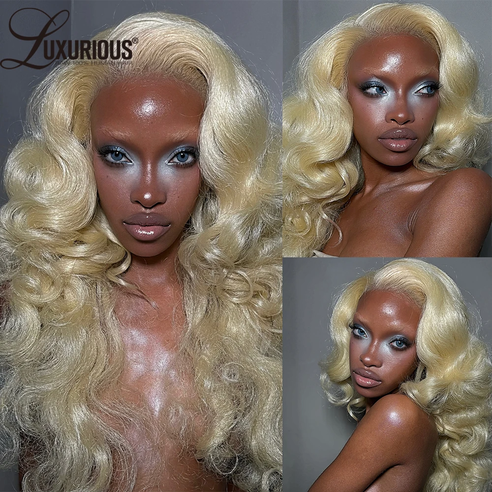 

Blonde 613 Invisible Lace Frontal Wig 13x6 Body Wave Lace Wig 24 Inch Long Loose Deep Wig 13x4 Colored Human Hair Wig 250Density