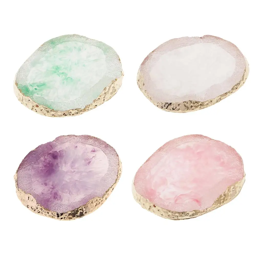 Gesicht Körper Malen Palette Harz Nail Art Pad Nachahmung Achat Getränkeuntersetzer für Kunst Salon Dekoration