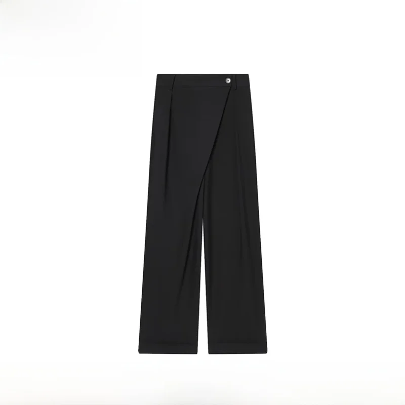 

Новые женские модные асимметричные брюки EVEA с высокой талией, осенне-зимние, повседневные, из 100% полиэстера, премиум-качество для женщин