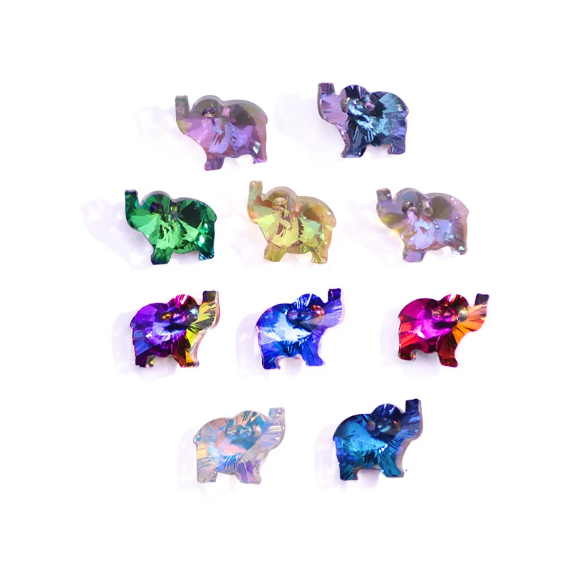 18mm K9 Glass Rhinestone Charms Imitation Austrian Crystal Elephant Pendants For Women Jewelry Making Necklaces DIY Earring