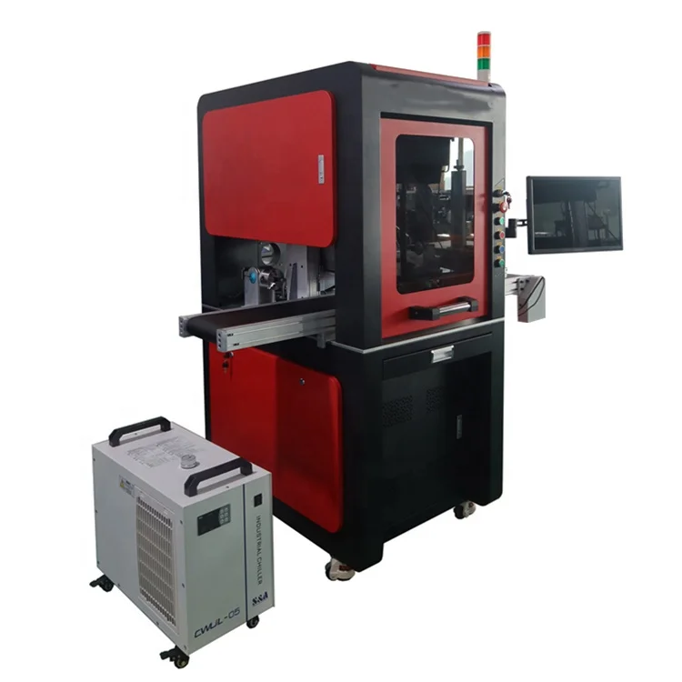 Enclosed UV Laser Marking Machine with Automatic CCD Visual Positioning System for Parts Mass Production