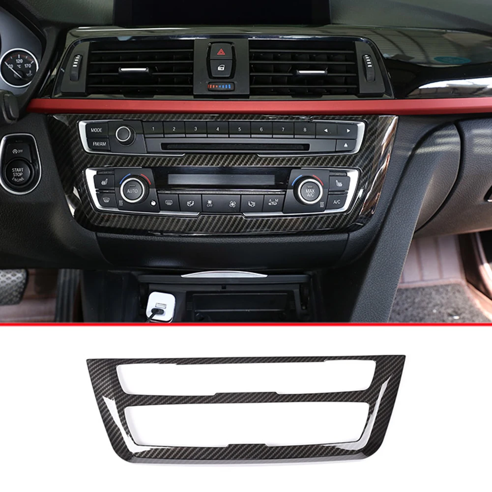 Car CD Panel Trim Center Console Cover Carbon Fiber Sticker Decal For BMW 3 4 Series GT F30 F32 F34 2013-2018 Accessoire