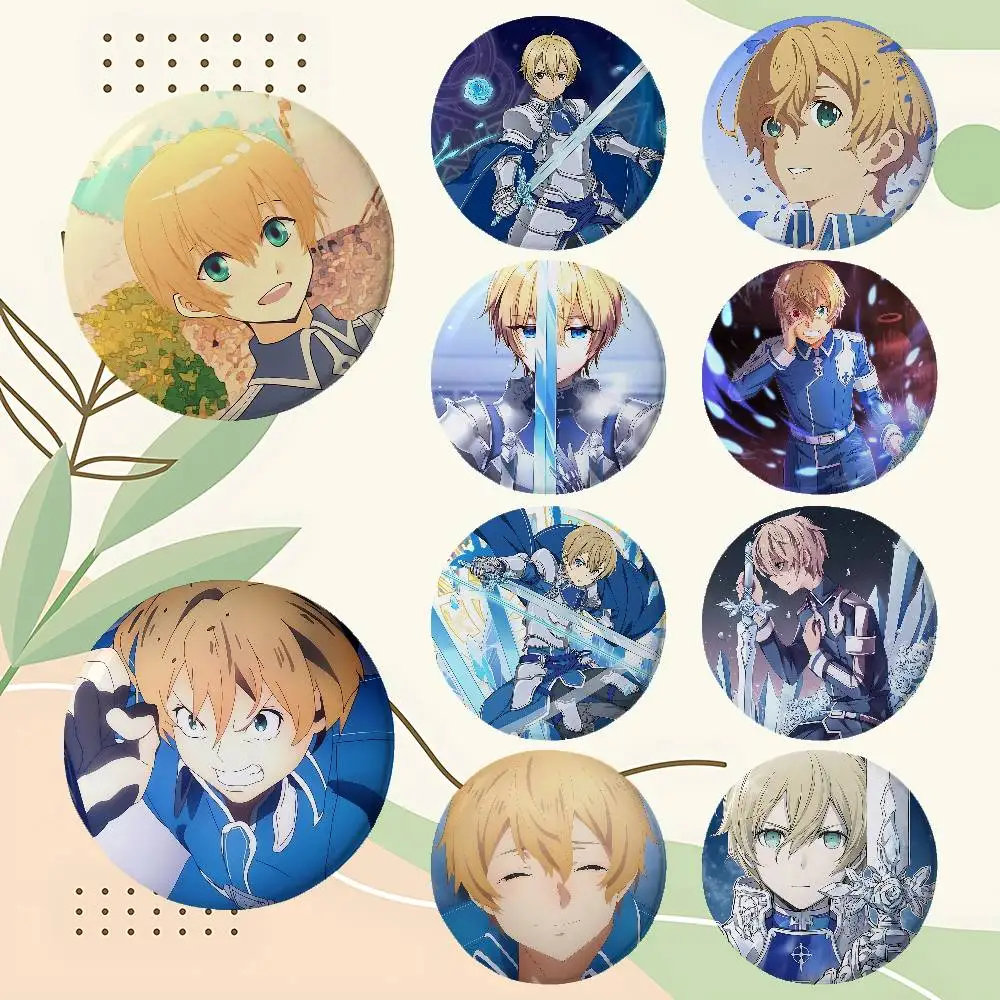 Anime Eugeo Broschen Stilvolle Ornament-Pins Exquisite Runde Anstecknadeln Taschenaccessoires Schmuck Geschenke