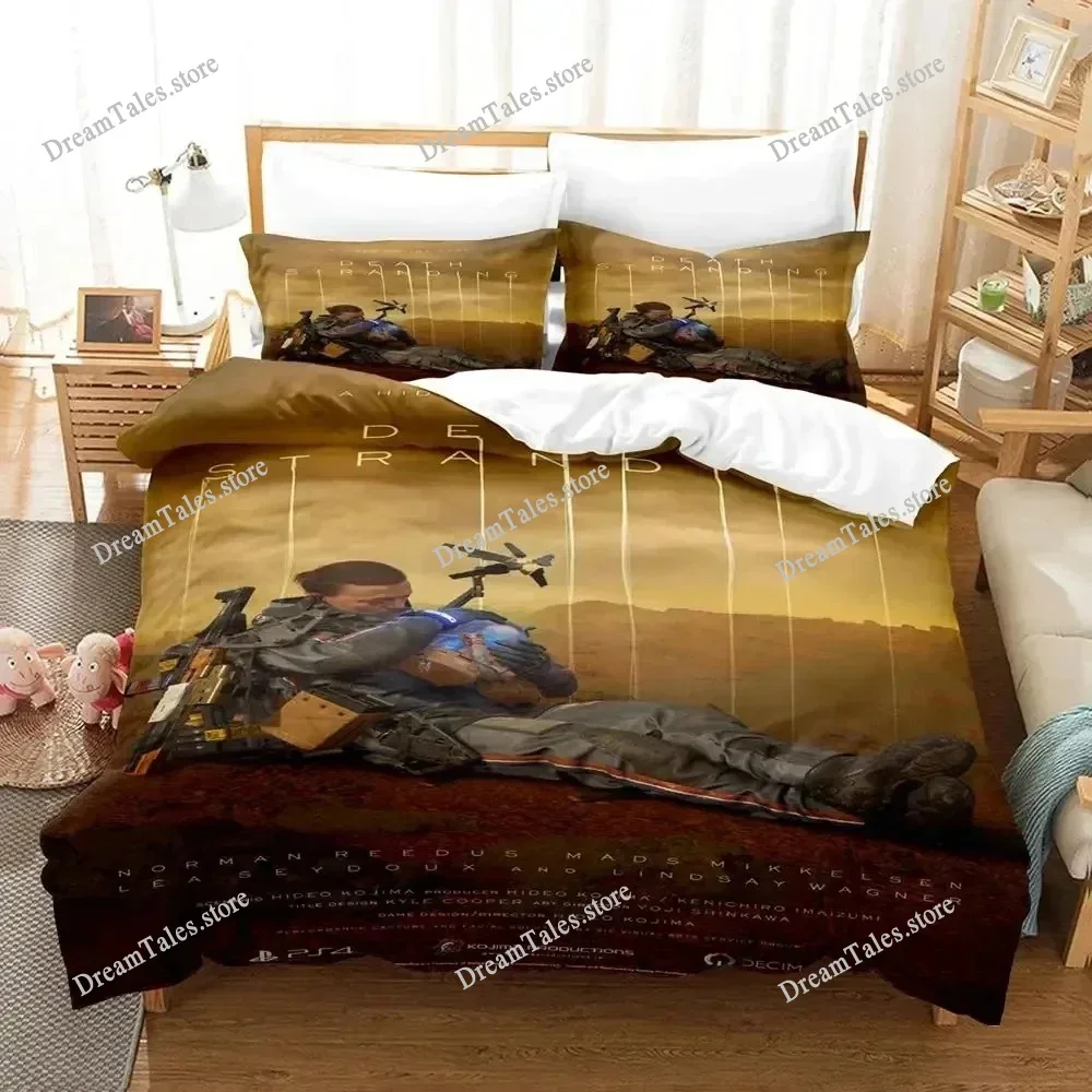 Death Stranding Bedding Set Single Twin Full Queen King Size Bed Set Adult Kid Bedroom Duvet Cover Sets 3D Print Game Bed Sheet7