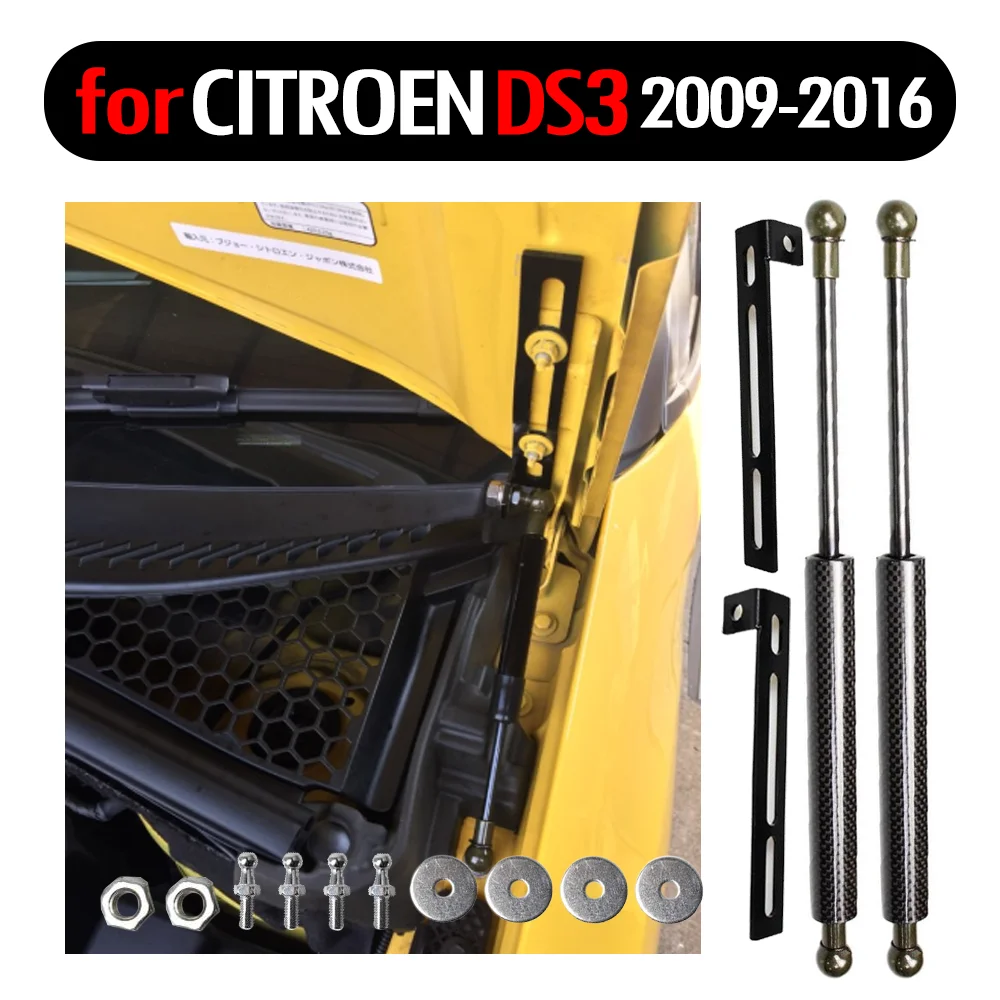 

for Citroen DS3 2010-2021 Front Hood Bonnet Modify Gas Struts Shock Carbon Fiber Spring Damper Lift Supports Absorber