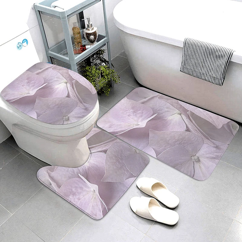 Cobblestone Embossed Three-Piece Carpet Household Bathroom Non-Slip Set Toilet Floor Mat Bathroom Absorbent Floor Mat