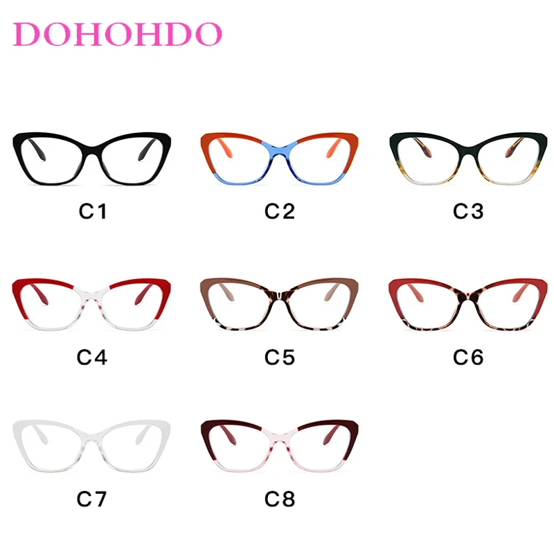 الكلاسيكية TR90 القط العين مكافحة نظارات الضوء الأزرق امرأة الرجال موضة جديدة فاخرة العلامة التجارية تصميم القراءة حماية العين النظارات البصرية #6