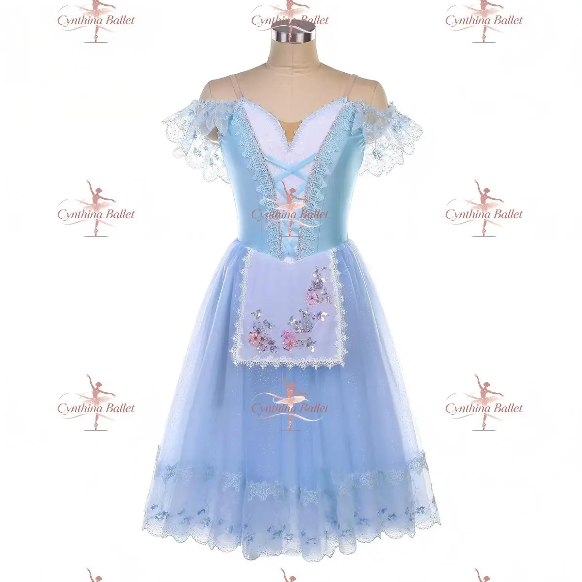 Vestido de Ballet Largo Romántico Personalizado para Niñas y Mujeres, Disfraz de Danza para Representaciones Escénicas y Competiciones, Estilo Giselle y Coppelia