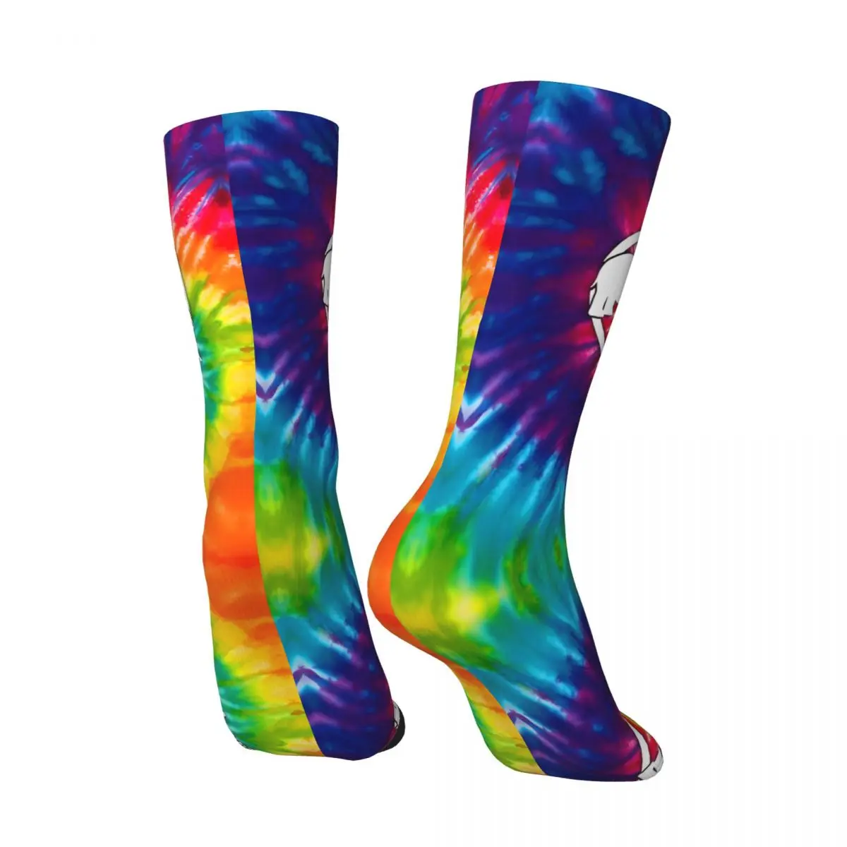 Crazy compression Hippo Hippie Texture Sock for Men Harajuku Quality Pattern Crew Sock Casual