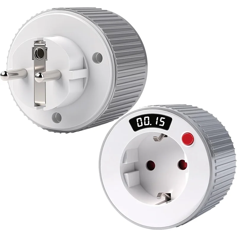 RMWIN-카운트다운 타이머, 타이머 소켓 디지털, 15분~24시간, LED 디스플레이 EU 플러그로 회전하는 단일 스위치