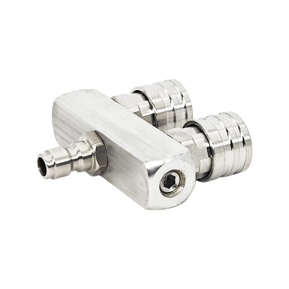 Silver Aluminum 2 In 1 Dual Spray Nozzle 1/4 Inch Quick Connect Fitting For High Pressure Washer Car Wash Machine Garden Hose