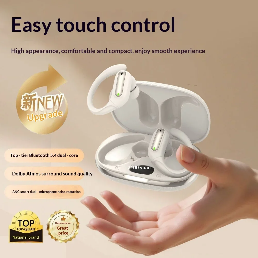 Wireless Bluetooth Earphones Bluetooth 5.3 LED Display Sleep Non-In-Ear Ultra-Long Battery Life Imperceptible Wearing Music Play
