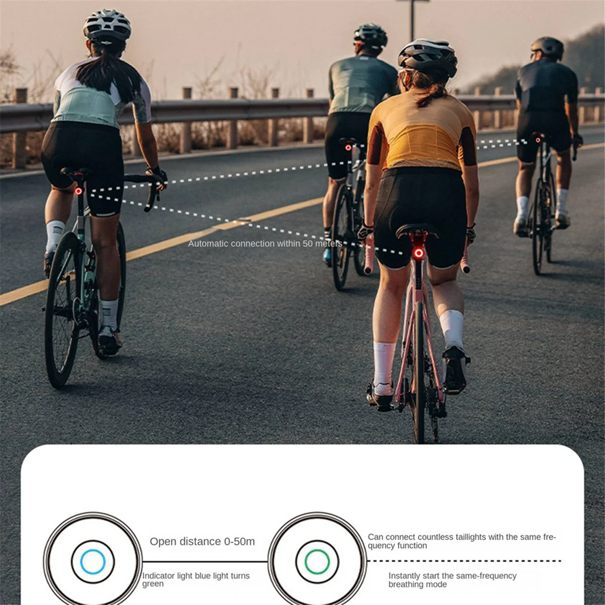 Luz trasera inteligente con sensor de freno para bicicleta, luz LED resistente al agua IPx6, recargable por USB, accesorios de ciclismo R5