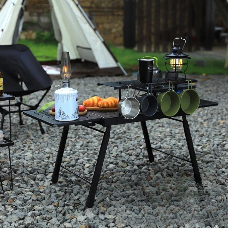 Outdoor IGT Tactical Table Portable Folding Table Camping Gear Multifunctional Expansion Coffee Table Camping Dining Table New