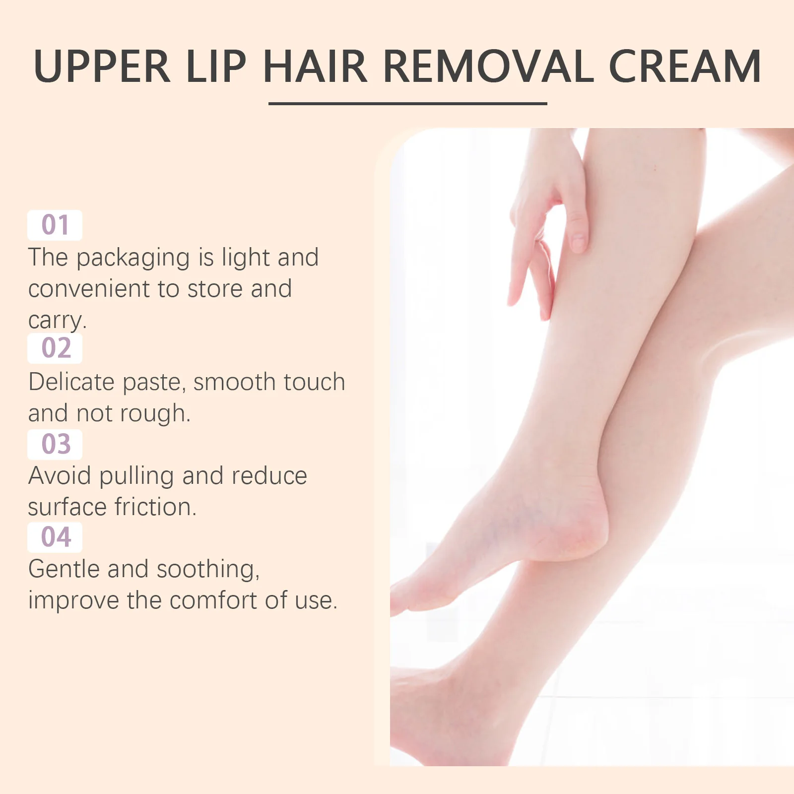 

Women's Hair Removal Cream Easy Fast Hair Remover Reduce Skin Sensitivity No Black Spots Armpit Body Permanent Depilatory Cream