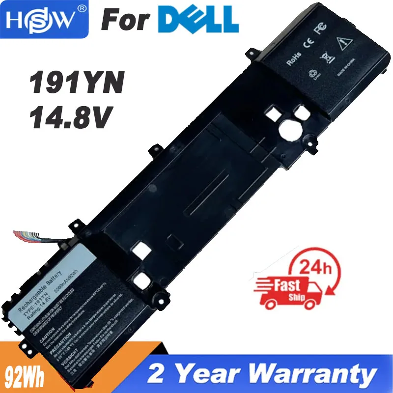 

14.8V 92Wh 191YN Laptop Battery For Dell For Alienware 15 R1 R2,ALW15CD-1718/1748/1848 ALW15ER-3718/3718S 8NH55 2F3W1 P42F