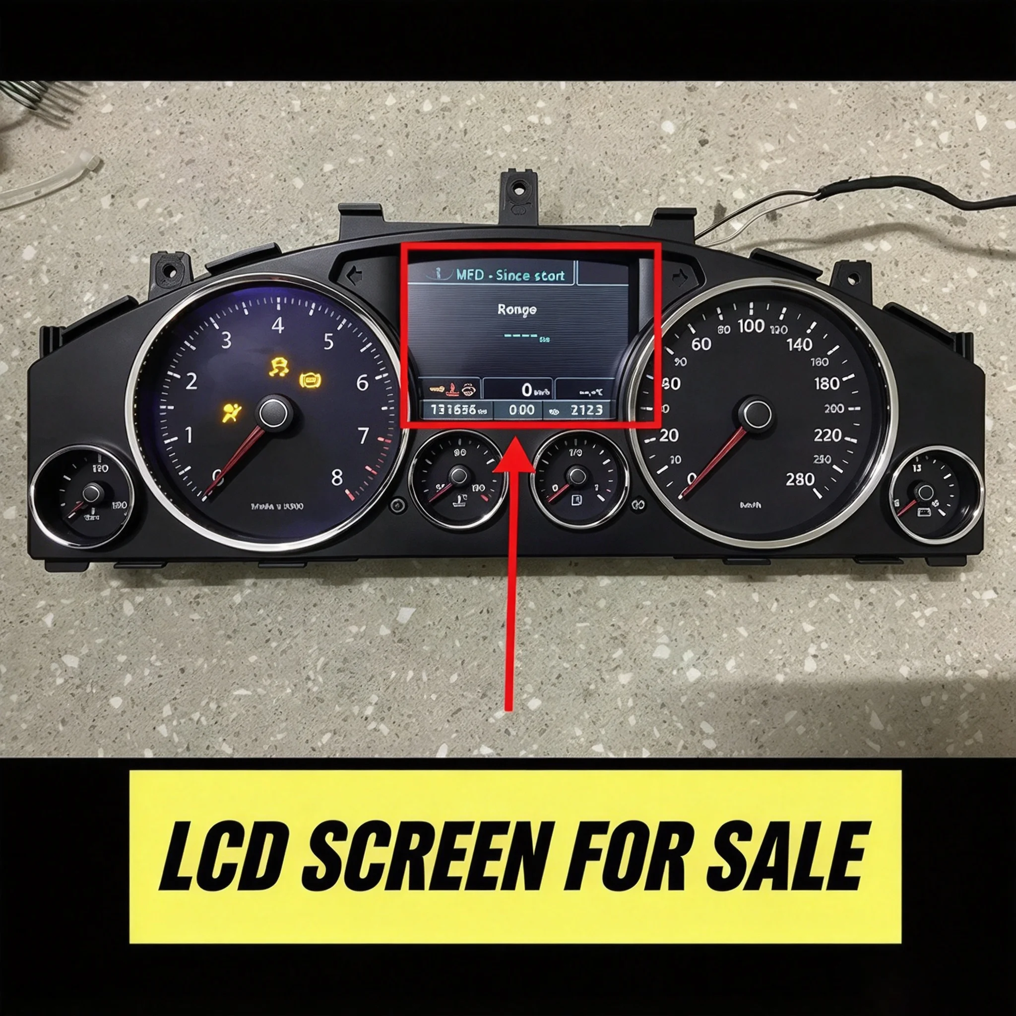 5-inch display for Bentley, Porsche, Volkswagen Touareg, and Phaeton instrument panel LCD screen