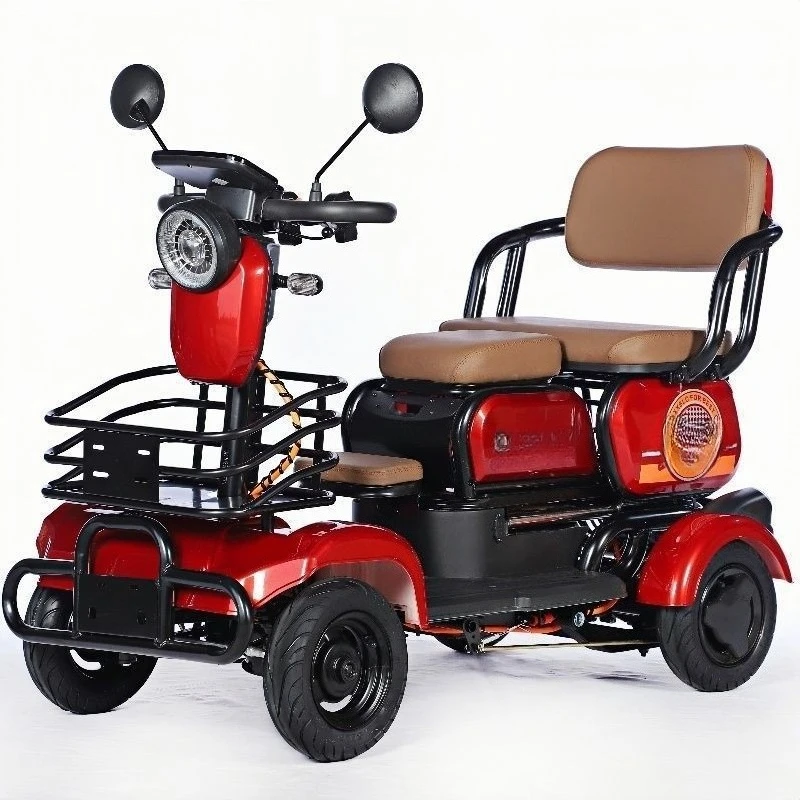 Intelligent four-wheeled electric vehicle scooter Leisure small four-wheeled vehicle Children's battery car
