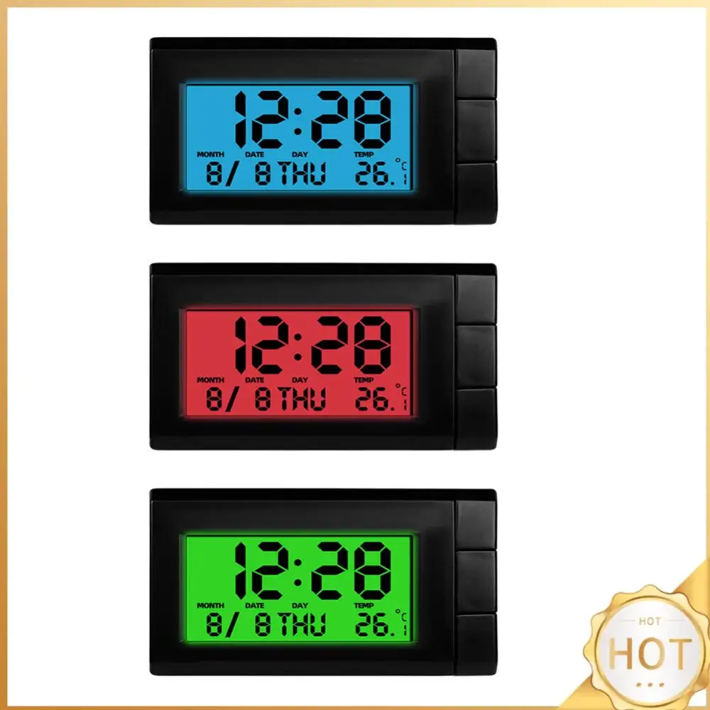 

Car Electronic Clock LCD Display Car Electronic Watch 2 in 1 Electronic Temperature Gauge for Car Accessories for Vehicle Parts