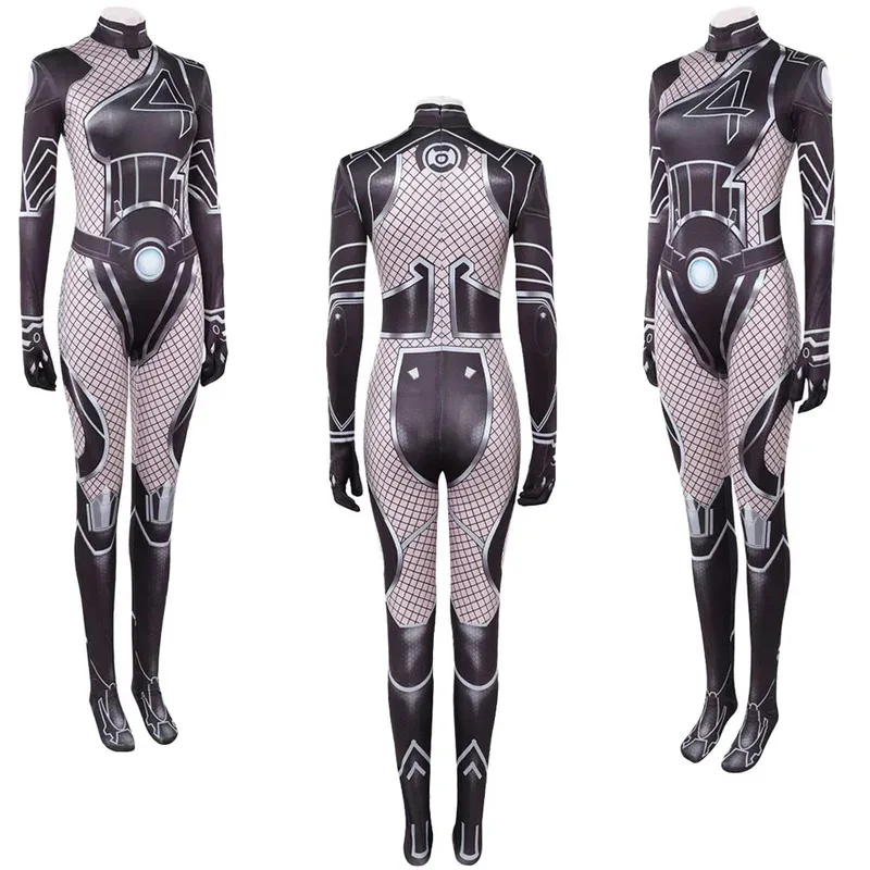 

Fantasia Rival Susan Storm Cosplay Black Suits Game Superhero Disfraz Costume Women Fantasy Halloween Carnival Party Clothes
