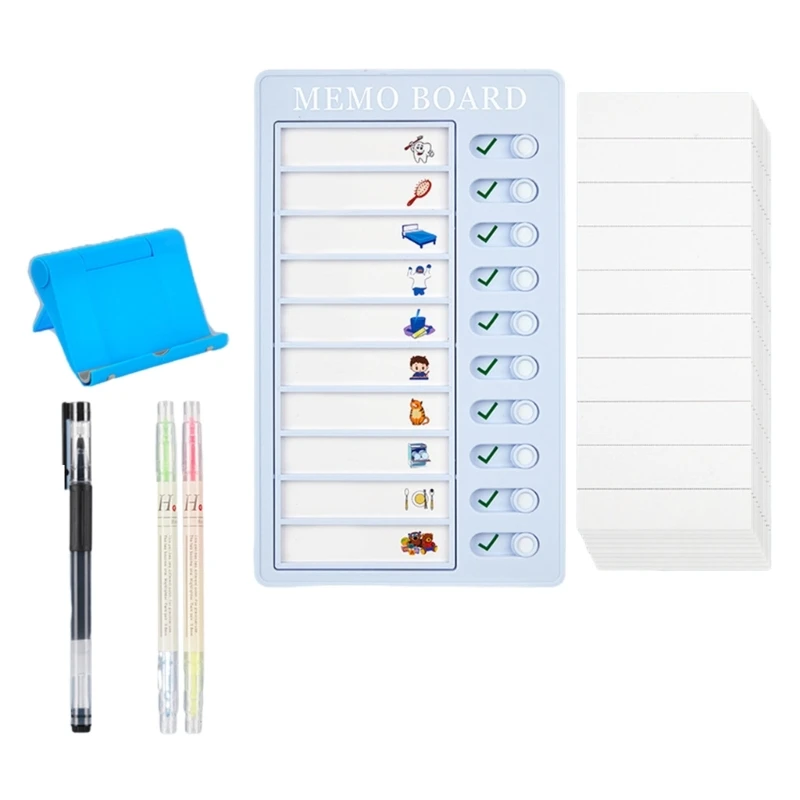 어린이 집안일 차트 일상 계획을 위한 휴대용 정기 체크리스트 보드