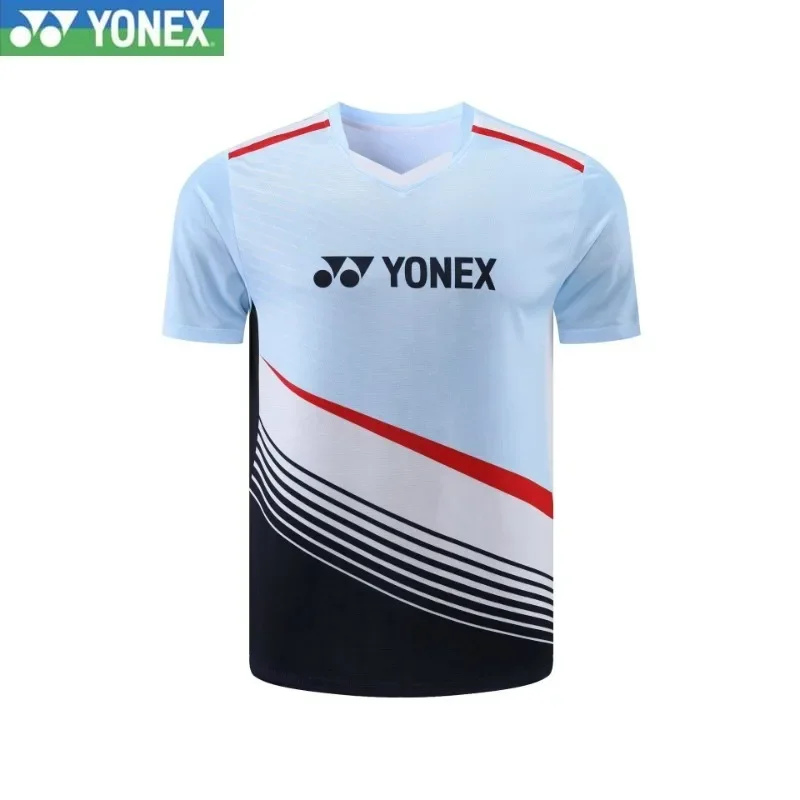 YONEX 2024 New Unisex Badminton Suit Quick Drying, Breathable Sports, Sweat Absorbing, Breathable Short Sleeved Top