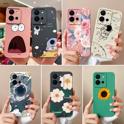 Case For Vivo Y36 4G 5G Flower Soft Liquid Silicone Upgrade Camera Protection Phone Back Cover For Vivo Y 36 VivoY36 Coque Funda