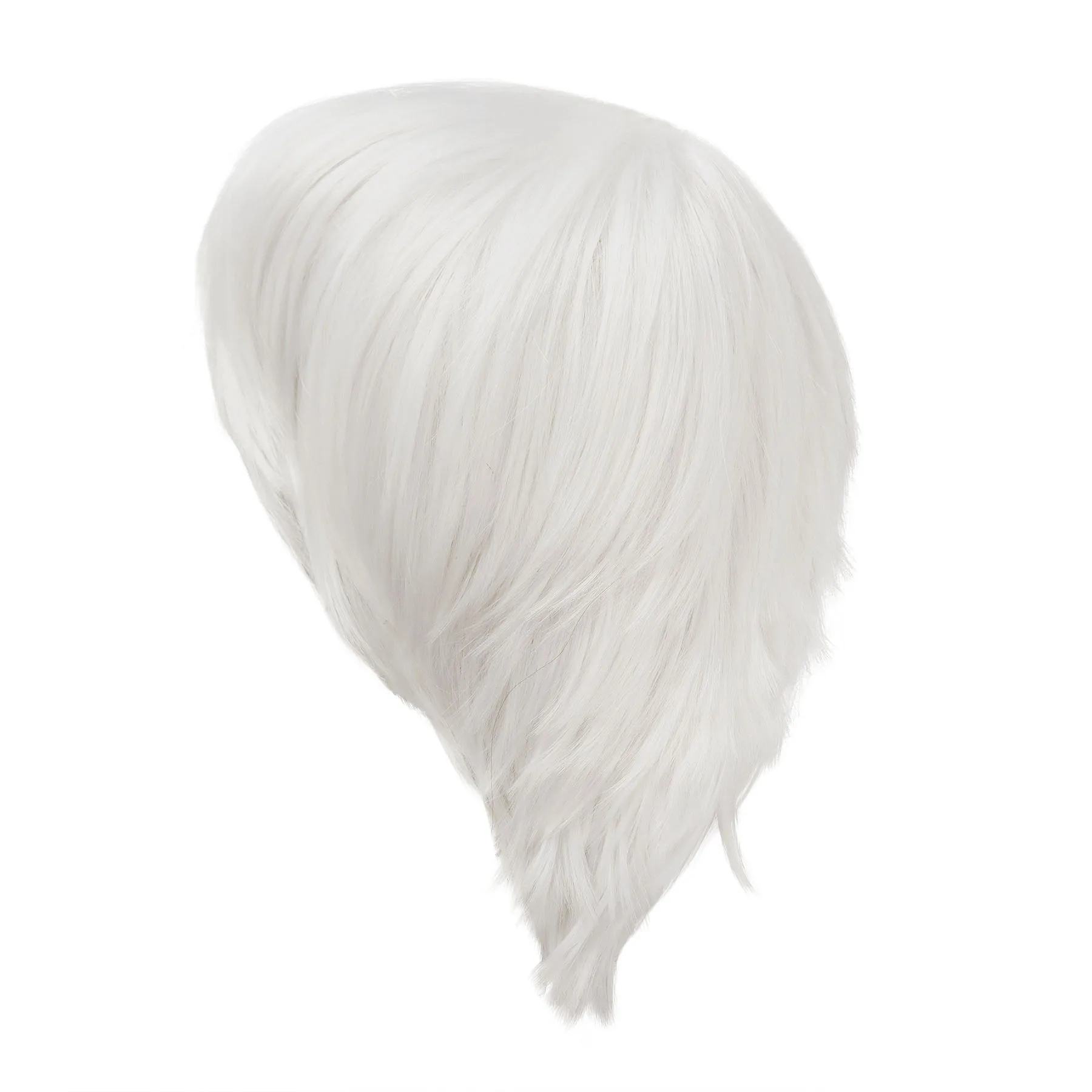 Parrucche bianche corte per donna Parrucca cosplay Killua per capelli sintetici con frangia Parrucca Kaneki di Halloween per feste in costume di film anime diritte